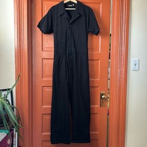BIG BUD PRESS black short sleeved jumpsuit size large